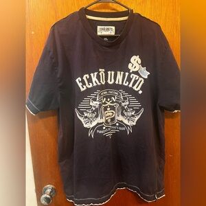 Ecko Unlimited Men's black embroidered Tee